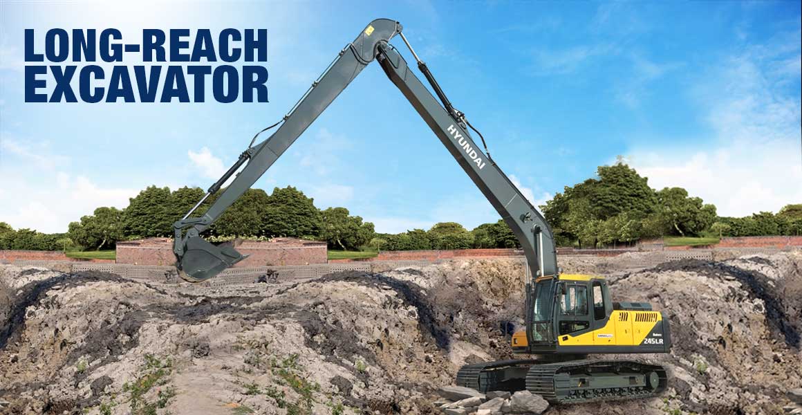 Long-reach excavator